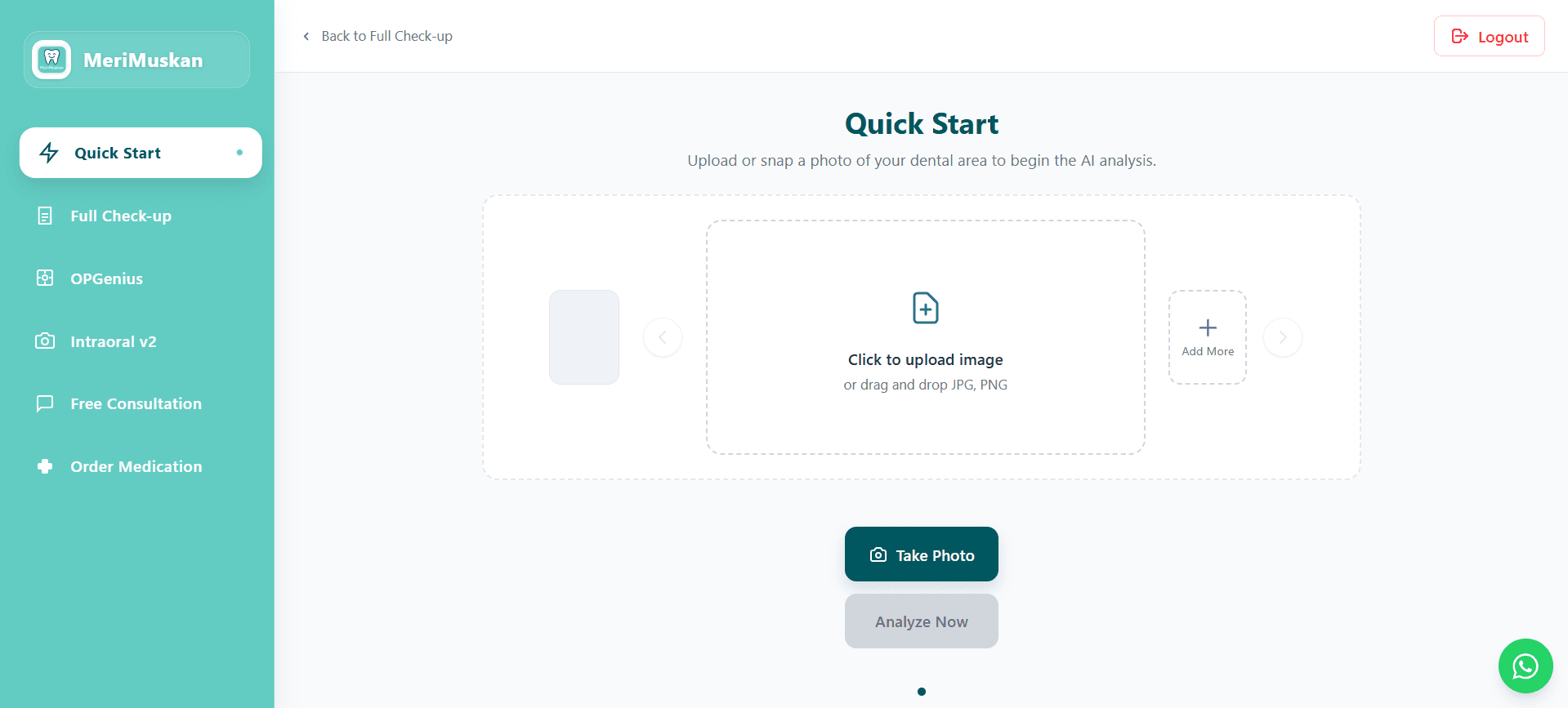 MeriMuskan AI Dashboard Preview